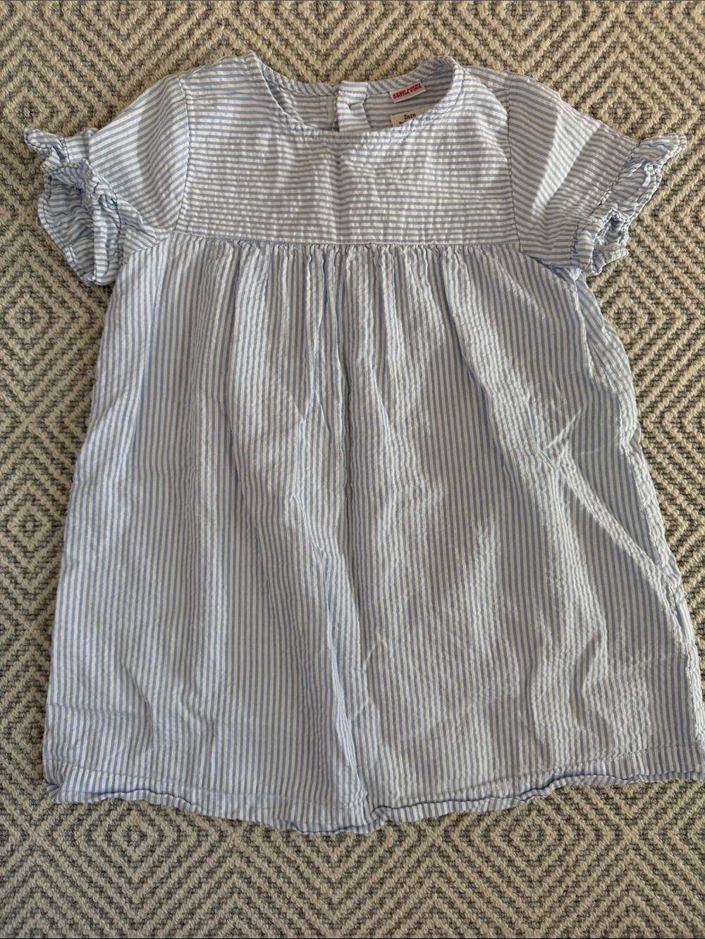 Zara Blue and White Striped Dress